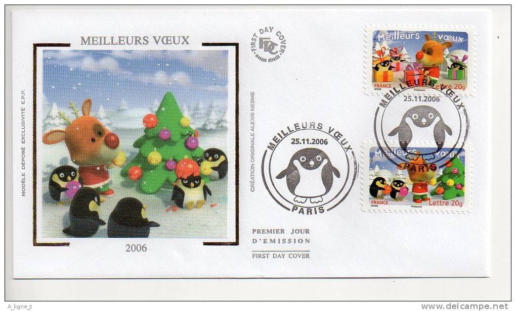 A - Enveloppe Premier 1er Jour FDC First Day Cover Meilleurs Voeux Paris 2006 - Zonder Classificatie