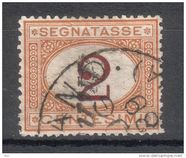 Regno D´Italia - 1870 Segnatasse (usato) 2 Centesimi Ocra E Carminio Sass. 2 - Segnatasse