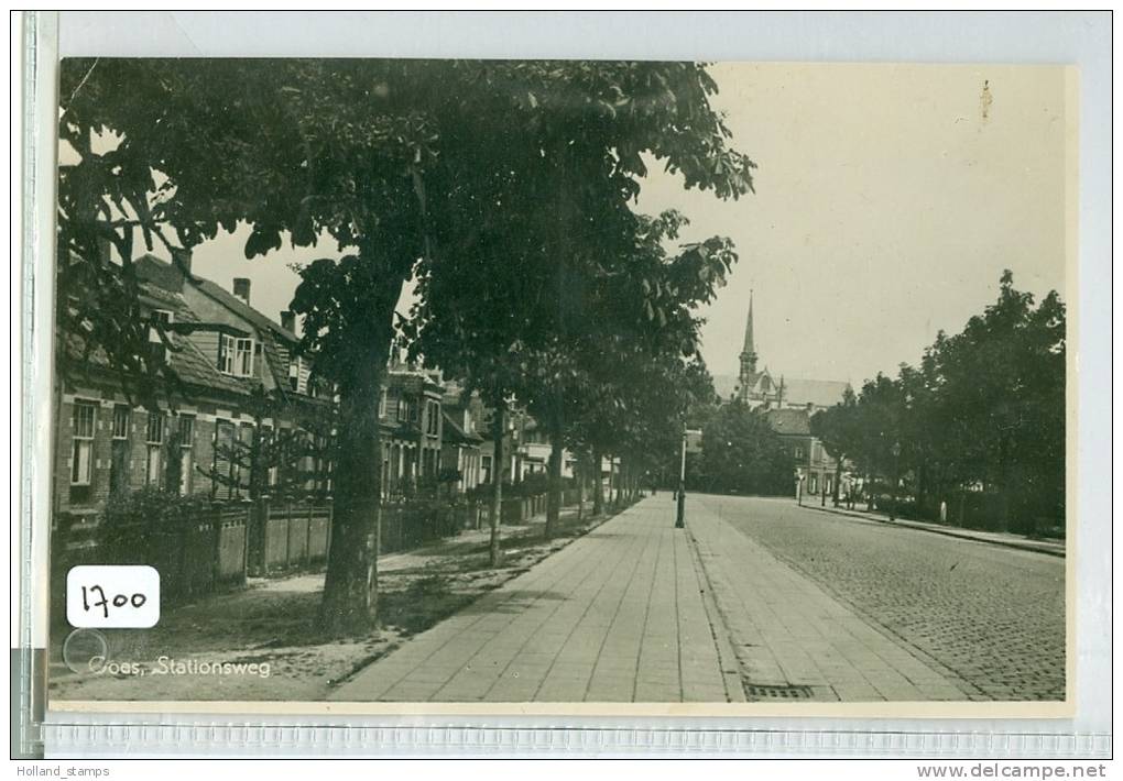 GOES * STATIONSWEG *  ANSICHTKAART * ZEELAND (1700) GELOPEN IN 1949 NAAR ROTTERDAM - Goes