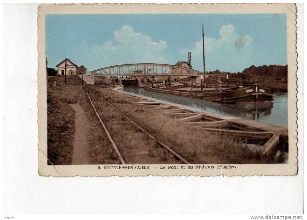 AISNE - Mennessis - Le Pont Et Les Maisons éclusières - Autres & Non Classés