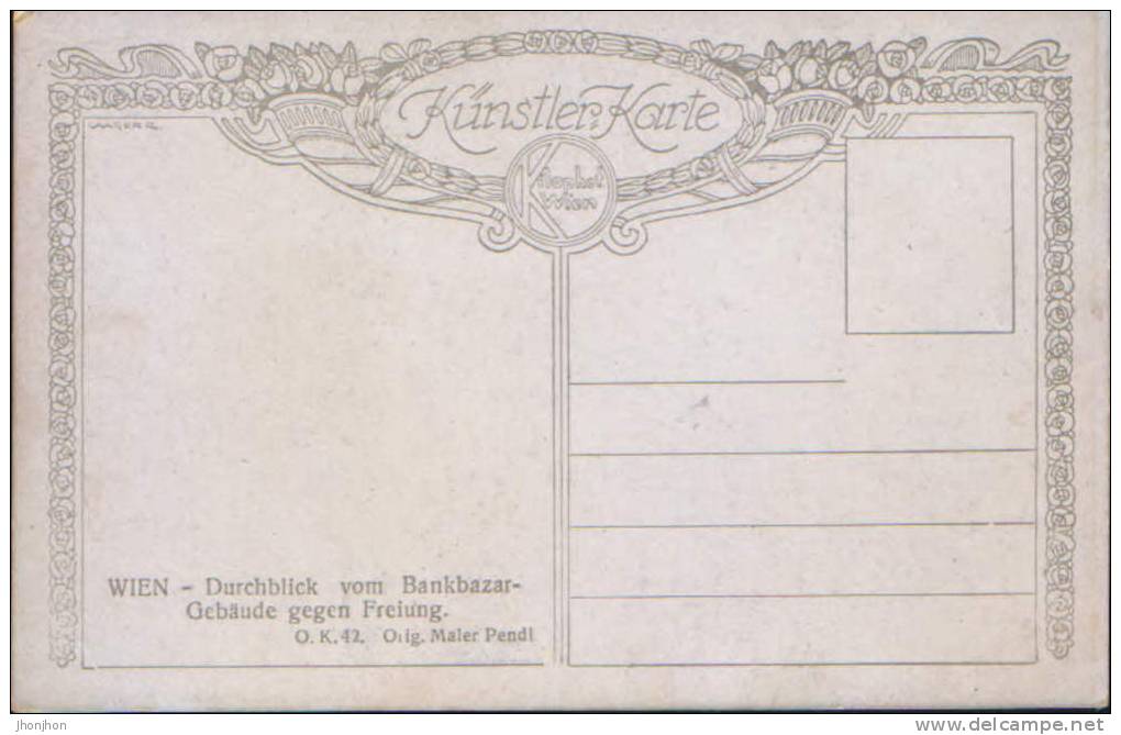 Osterreich-Postcard Unused - Vision From Bank Bazar Building Against Freyung- 2/scans - Wien Mitte