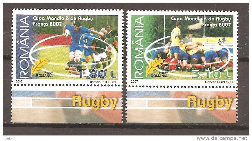 ROMANIA 2007 RUGBY WORLD CUP SET MNH - Neufs