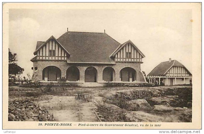 Afrique - Africa - Congo -ref A442-pointe Noire -pied A Terre Du Gouverneur General , Vu De La Mer  -carte Bon Etat  - - Pointe-Noire