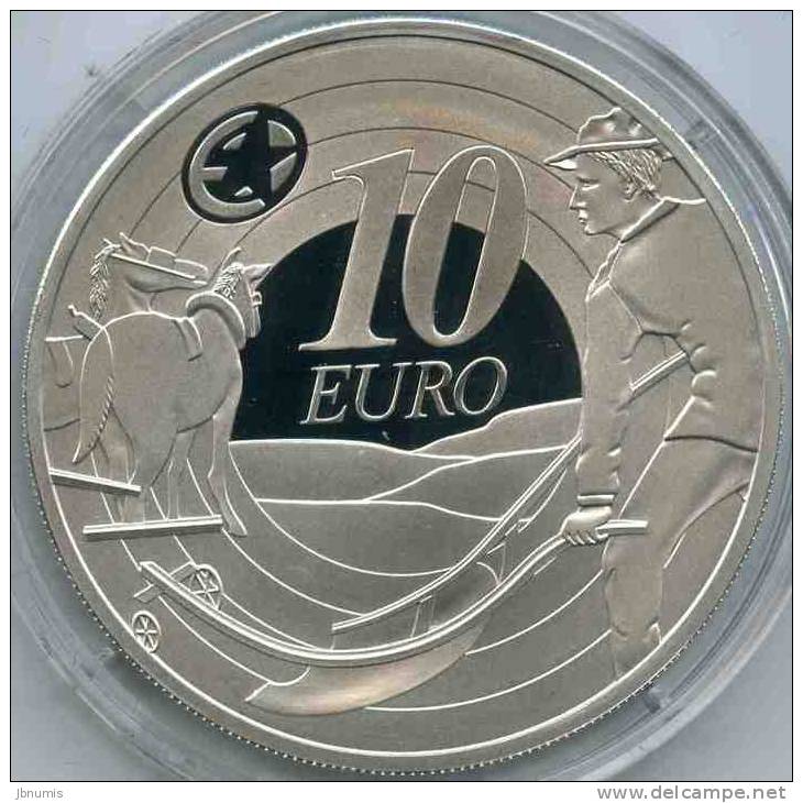 Irlande Ireland 10 & 20 Euro 2009 Ploughman Paysan Argent & Or Coffret Officiel Proof PP BE - Irland