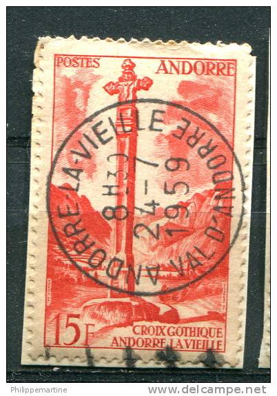 Andorre 1955-58 - YT 146 (o) Sur Fragment - Gebraucht