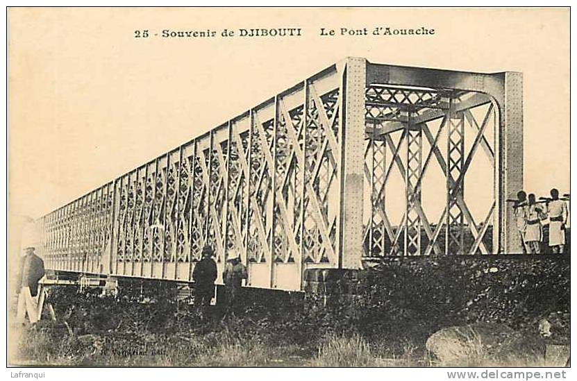 Afrique - Africa - Djibouti - Ref A371- Souvenir De Djibouti - Le Pont D Aouache   - Carte Bon Etat  - - Djibouti