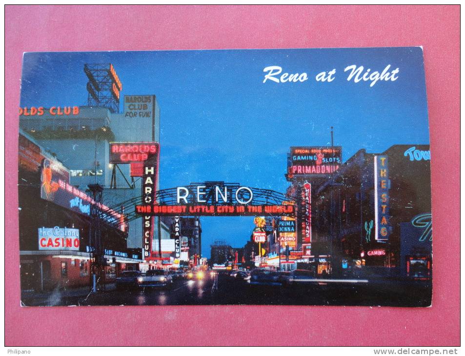 NV - Nevada > Reno  The Reno  Arch At Night  ----------  ----------ref 818 - Reno