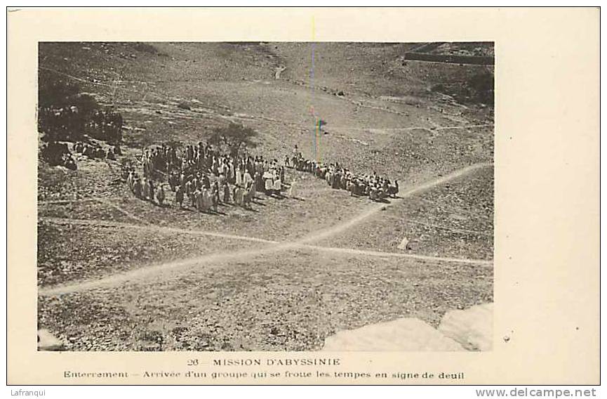 Afrique - Africa -ethiopie - Ref A347- Mission D Abyssinie - Enterrement - Carte Bon Etat  - - Ethiopie