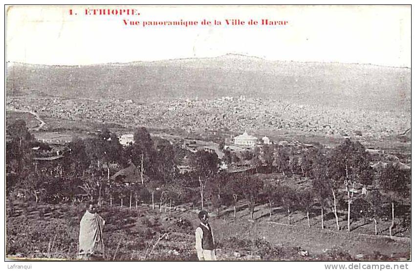 Afrique - Africa -ethiopie - Ref A340- Harar - Vue Panoramique De La Ville  - Carte Bon Etat  - - Ethiopie