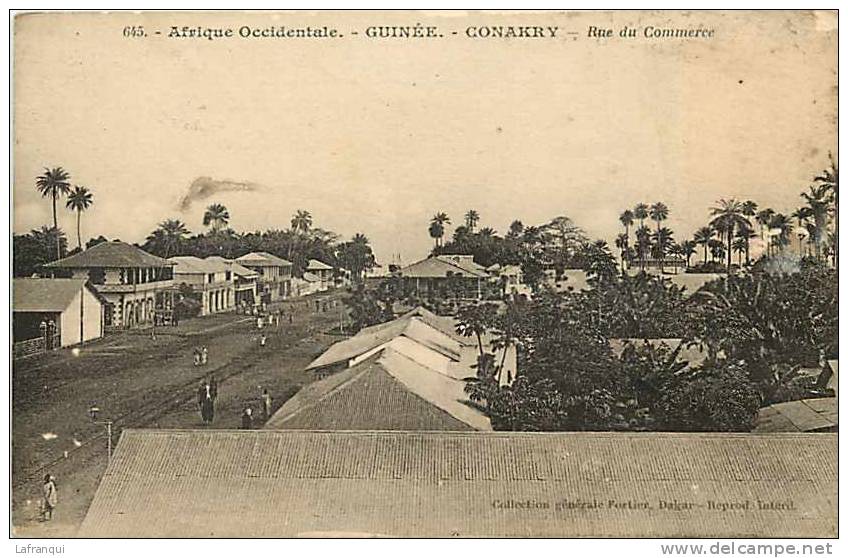 Afrique - Africa -guinée - Ref A331- Conakry - Rue Du Commerce -carte Bon Etat   - - French Guinea