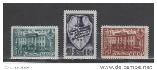 (S1286) USSR, 1948 (16th Chess World Championship). Complete Set. Mi ## 1292-1294. MNH** - Unused Stamps