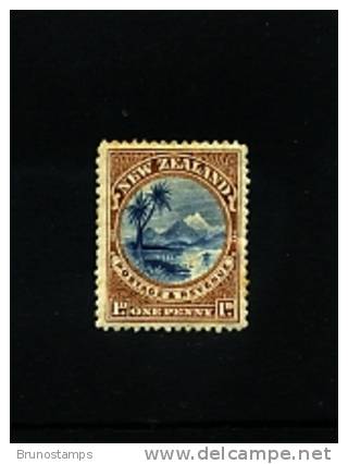 NEW ZEALAND - 1898 FIRST PICTORIAL  1 D. BLUE-BROWN NO WMK  MINT - Nuevos