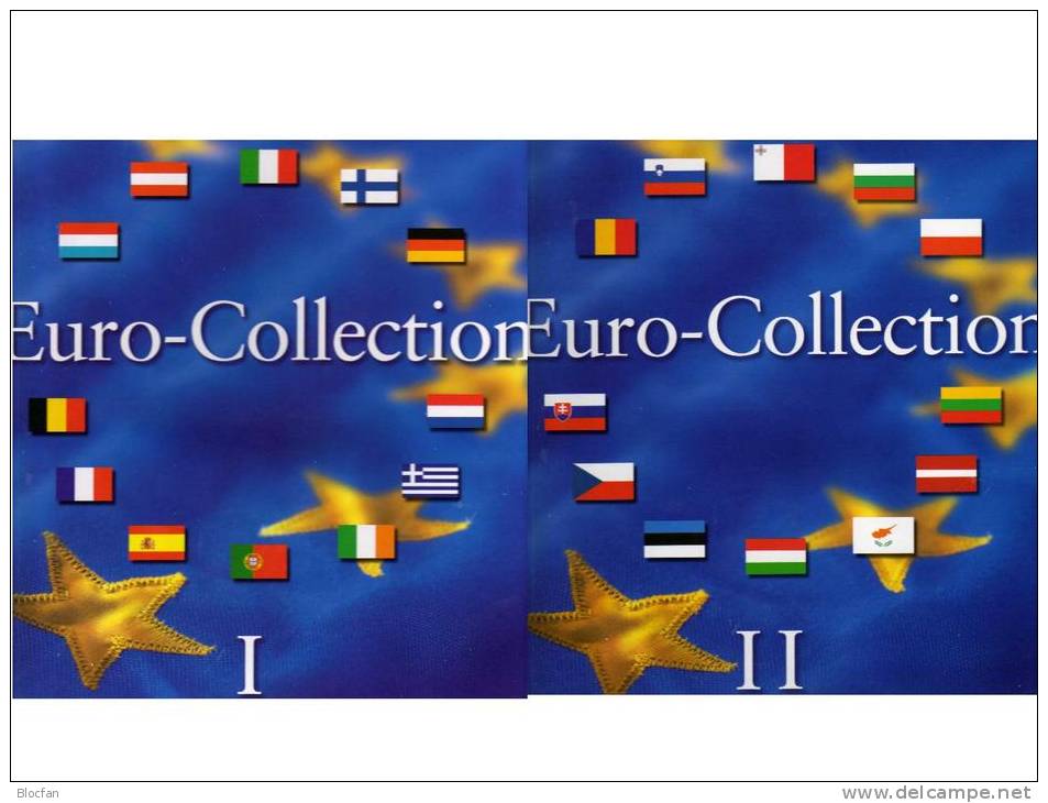 Einklick-Alben Band 1+2 €-Münzen 2002/08 Für 24 Set 18€ A B D E SF F GR I L NL P IRL BG CZ CY EST LV LT H M PL RO SLO SK - Slovenia