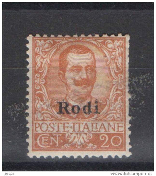 EGEO RODI 1916 20 C. ARANCIO ** MNH - Egée (Rodi)