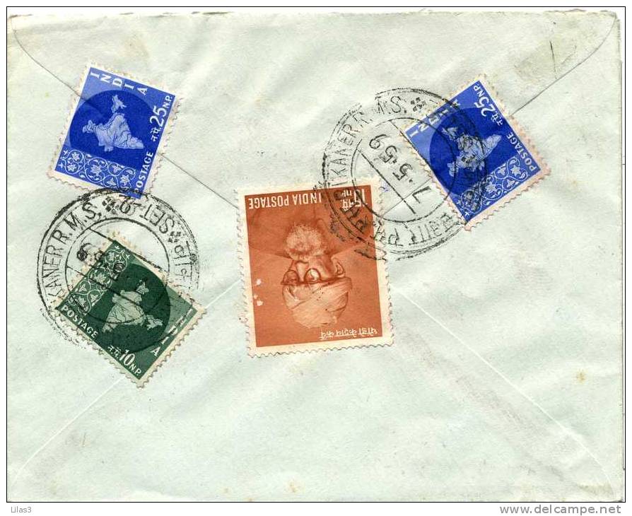 Entier Postal Fifteen Naye Paise Avec Complémént Affranchissement Au Verso Pour Tourcoing France. Superbe - Covers