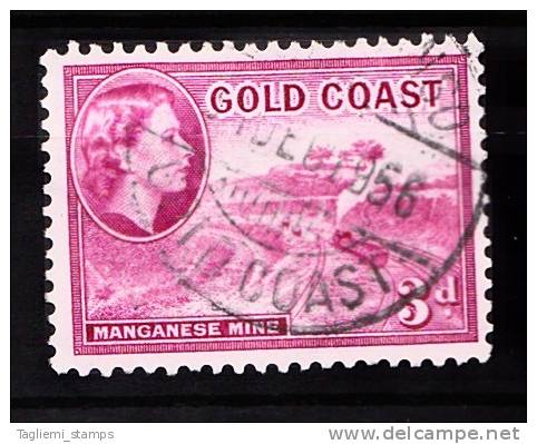 Gold Coast, 1952, SG 158, Used - Gold Coast (...-1957)