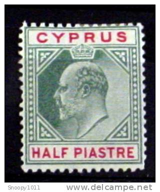 CYPRUS # 50.  ½pi, King Edward VII.  MH (*) - Cyprus (...-1960)