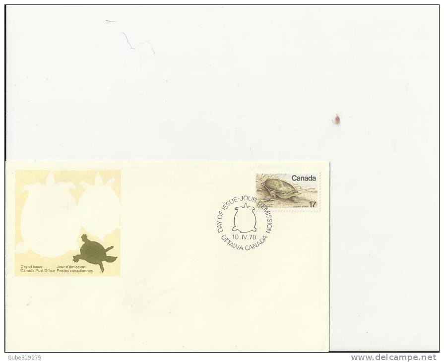 CANADA 1979 – FDC ENDANGERED SPECIES - TURTLE  W 1 ST OF 17  C    POSTM. OTTAWA  APR 10   RE2069 - 1971-1980