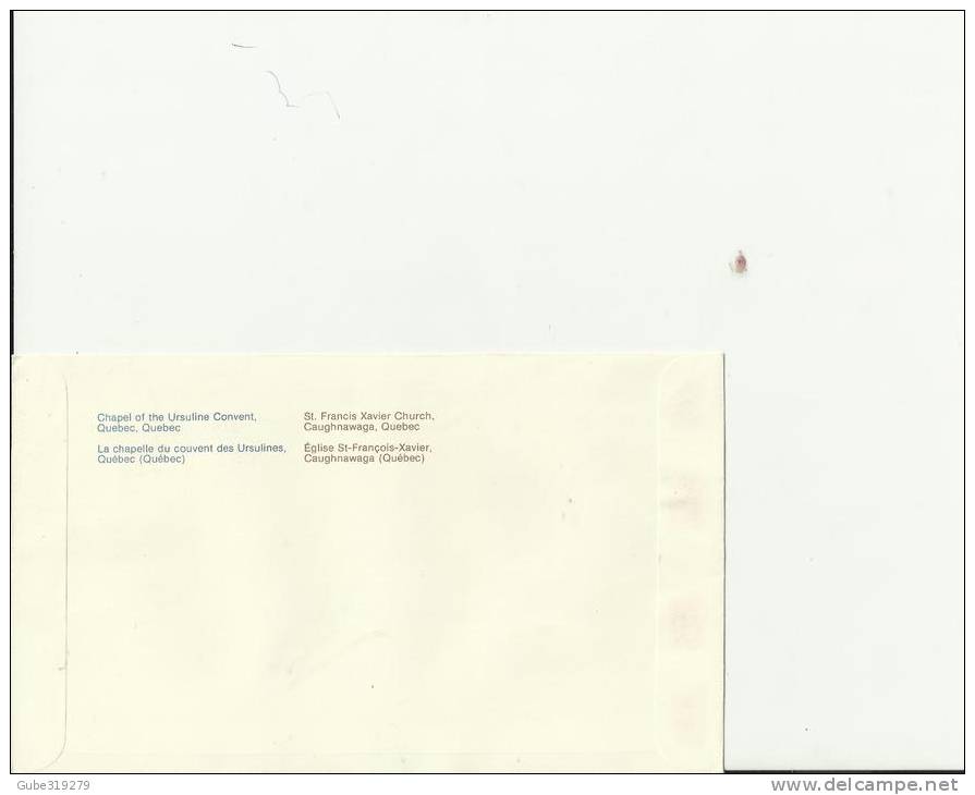 CANADA 1981 – FDC MARIE DE L´INCARNATION - FOUNDER OF THE URSULINE ORDER W 1 ST    OF 17  C    POSTM. OTTAWA APR 24   RE - 1981-1990