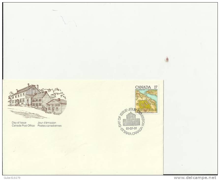 CANADA 1981 – FDC NIAGARA-ON-THE-LAKE FIRST CAPITAL OF UPPER CANADA  W 1 ST  OF 17  C    POSTM. OTTAWA JUL 31   RE2086 - 1981-1990