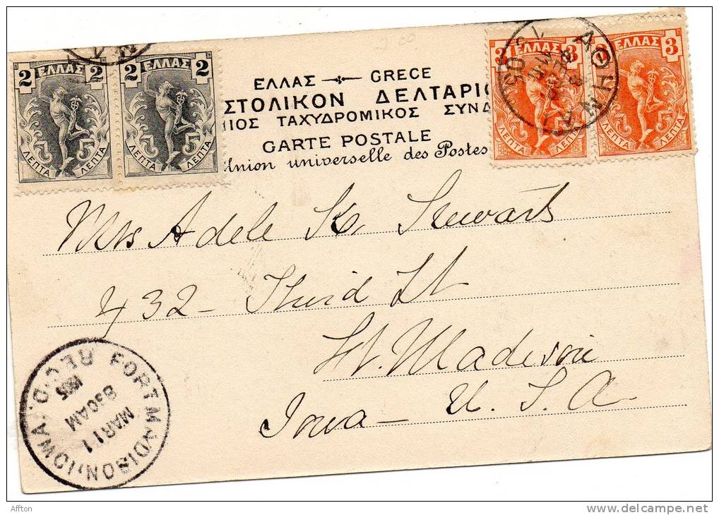 1905 Postcard Mailed To USA - Briefe U. Dokumente