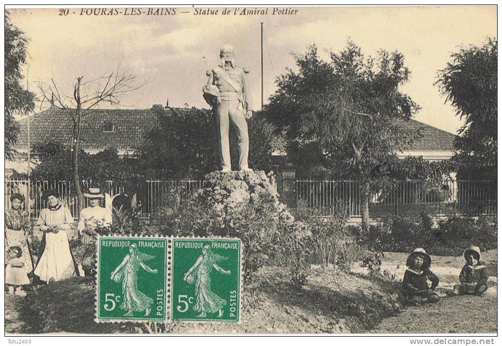 20 FOURAS LES BAINS.................... .....statue De L'amiral Pottier - Fouras-les-Bains