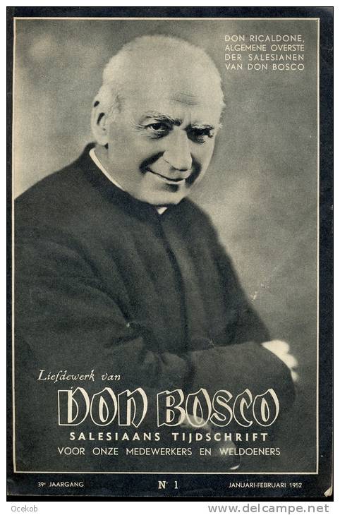 Tijdschrift Devotie Don Bosco - Don Ricaldone Overste Salesianen 1952 - Sonstige & Ohne Zuordnung