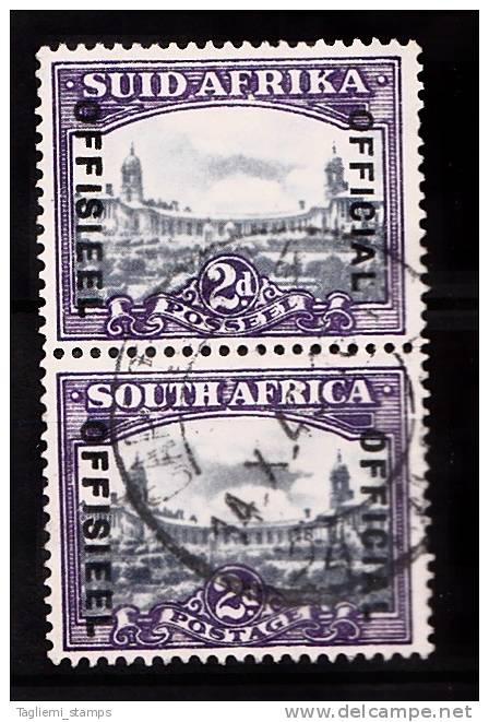 South Africa, 1947-49, O 36, Official, Used Pair - Service