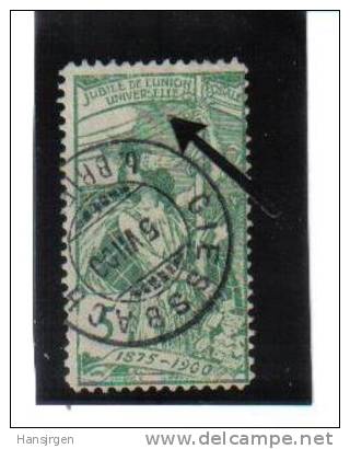 SOS164 SCHWEIZ 1900 MICHL NR.  71 DRUCKFEHLER FARBFLECK - Plaatfouten