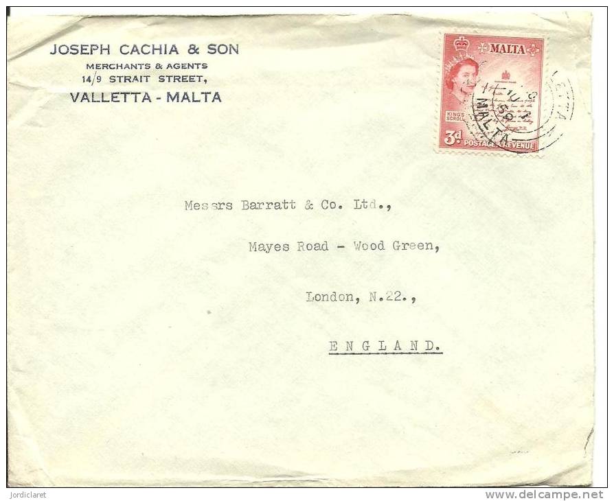 CARTA 1956 - Malte (...-1964)