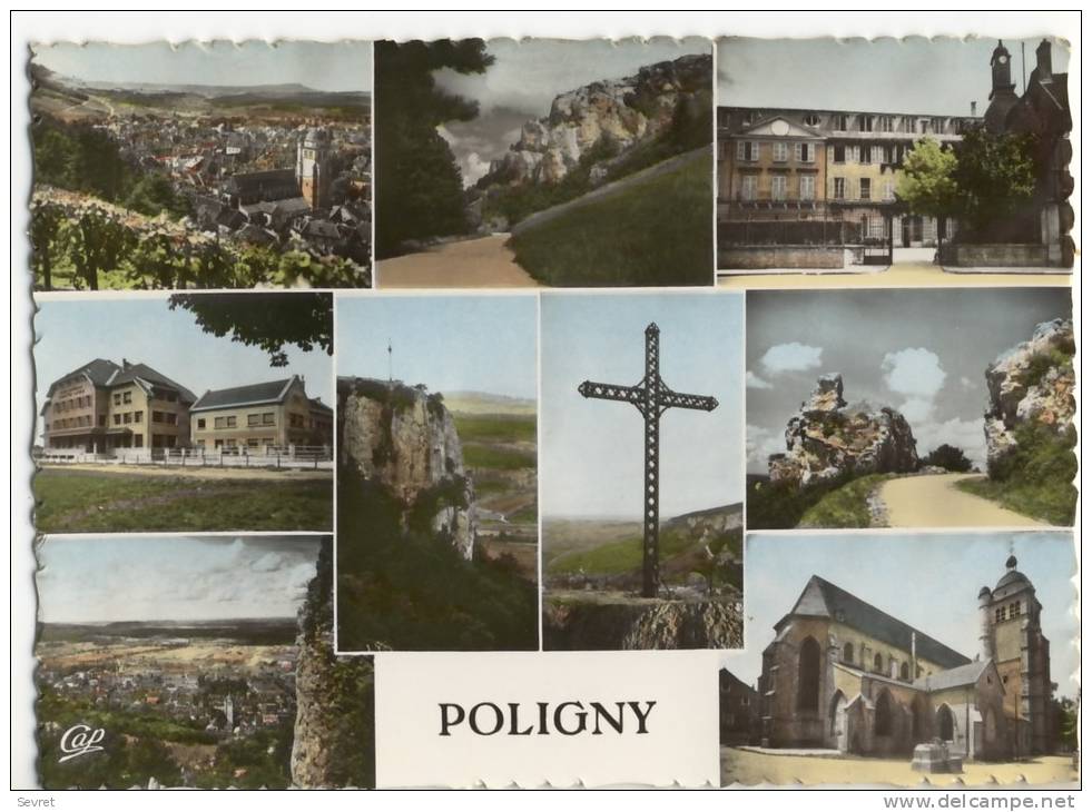 POLIGNY - Vue Générale .Plusieurs Vues . CPM Dentelée. - Poligny