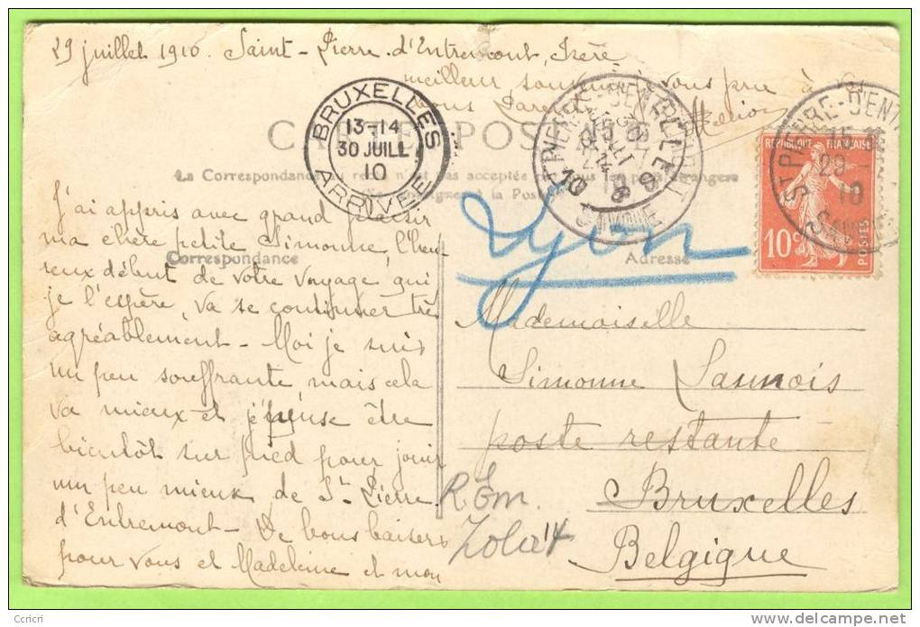 SAINT-PIERRE-D'ENTREMONT:   (Isère)  Vue De L'église.   1910   . - Saint-Pierre-d'Entremont