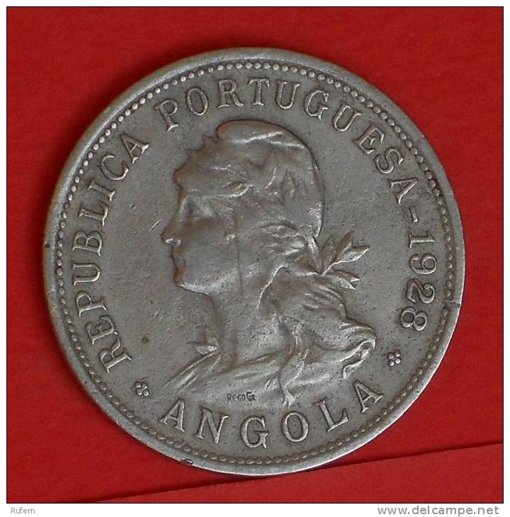 ANGOLA  50  CENTAVOS  1928   KM# 69  -    (1406) - Angola