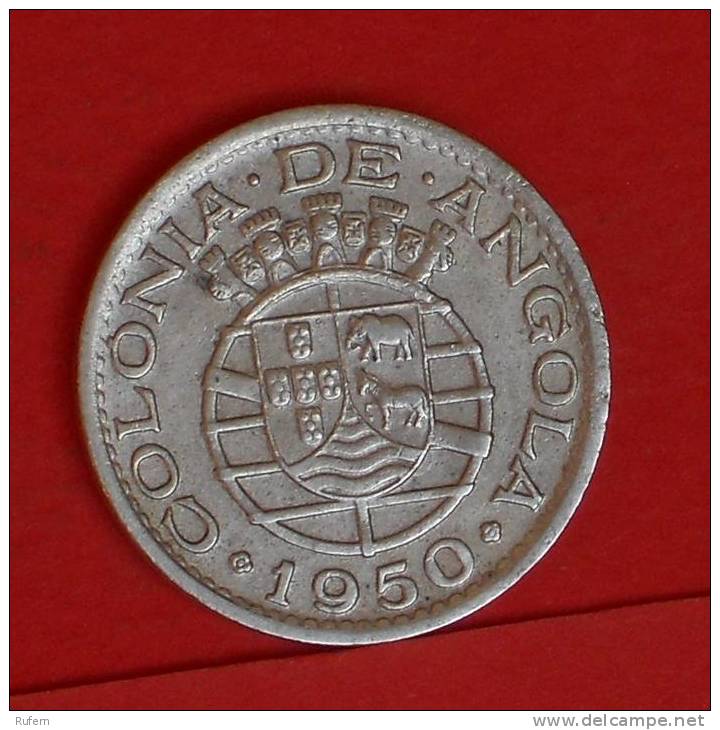 ANGOLA  50  CENTAVOS  1950   KM# 72  -    (1409) - Angola