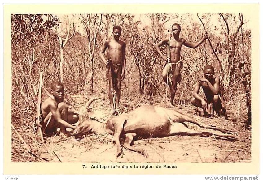 Afrique - Africa -ref A166-republique Centrafricaine - La Chasse - Chasseurs - Antilope Tuée Dans La Region De Paoua   - - República Centroafricana