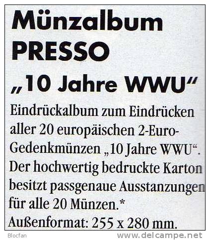 Einklick-Bücher Für 57 Neue 2EURO-Sondermünzen Plus 10 Jahre WWU 2009 Set 18€ Für 20 Münzen Der Verschiedenen Euroländer - Numismatik