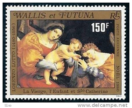 WALLIS Et FUTUNA 1980  Poste Aerienne  PA 107 Neufs Sans Charniere ** Noel Tableau De Lorenzo LOTTO - Unused Stamps