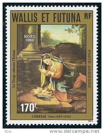 WALLIS Et FUTUNA 1982  Poste Aerienne  PA 121 Neuf Sans Charniere ** Noel Tableau Par Le CORREGE - Unused Stamps