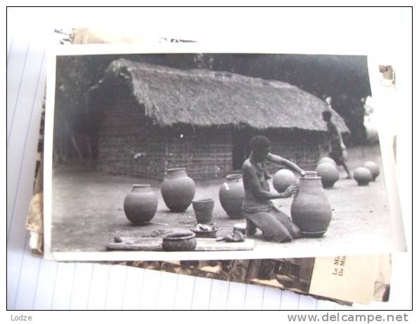 Afrika Africa Afrique Congo Kongo Women Naked Making Jars - Kinshasa - Leopoldville