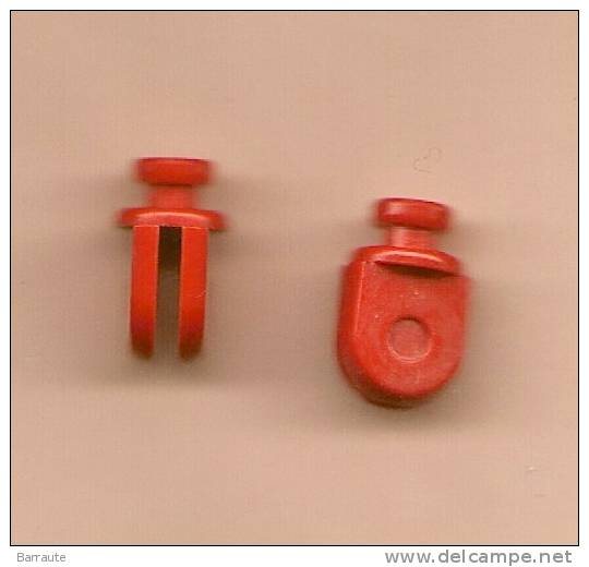 LEGO Minifig  Vintage 2 Embouts De Bras Rouge. - Figurines