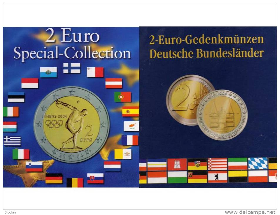 2Münzen-Alben 2€-Europa 2004-2013 Neu 18€ Für 73 Neuer 2 EURO-Sondermünzen Aller Verschiedenen Euroländer Zum Einklicken - Autres & Non Classés