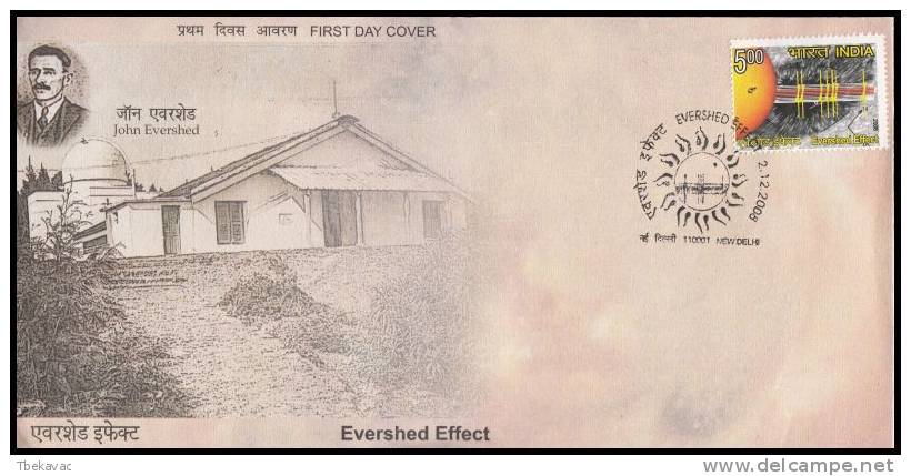 India 2008, FDC Cover Evershed Effect, Mi. 2320 - FDC