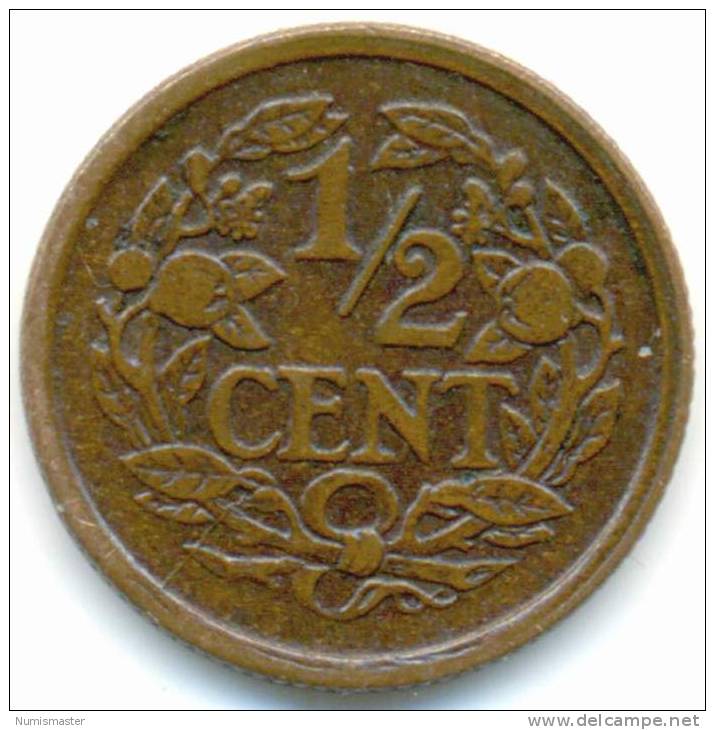 NETHERLANDS ,1/2 CENT 1915 - 0.5 Cent