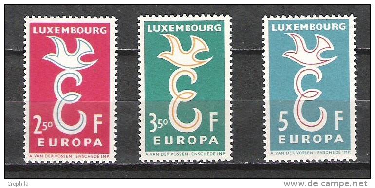 Luxembourg - 1958 - Y&T 548/50 - Neuf ** - Ungebraucht