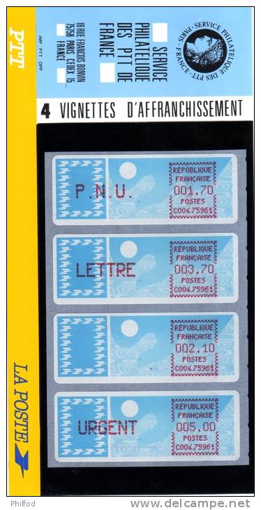 1985 - 4 Vignettes D'affranchissement  N° 88 à 91 - 1985 Papel « Carrier »