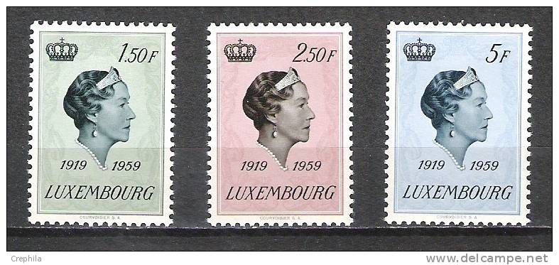 Luxembourg - 1959 - Y&T 559/61 - Neuf ** - Nuovi