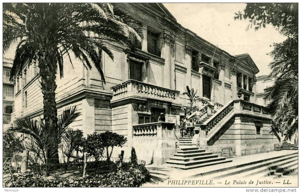 Philippeville Le Palais De Justice LL 93 Carte Animée - Skikda (Philippeville)