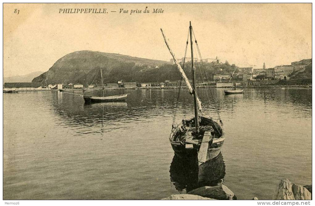 Philippeville Vue Prise Du Mole ND Phot 83 Voilier - Skikda (Philippeville)