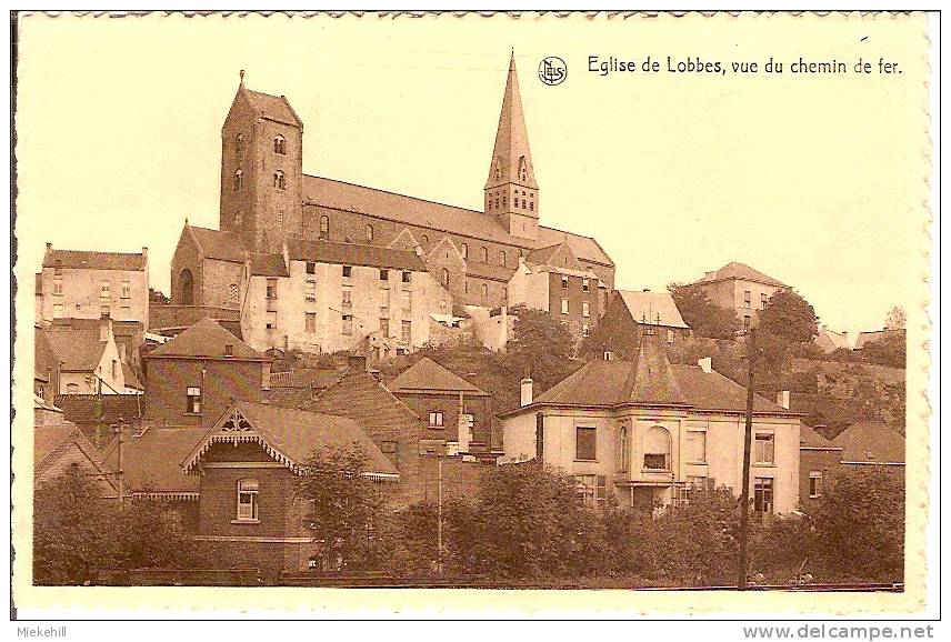 LOBBES-EGLISE-vue Du Chemin De Fer - Lobbes