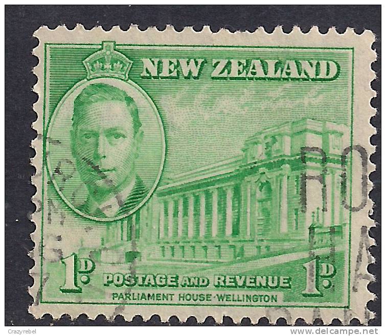 NEW ZEALAND 1946  KGV1 1d GREEN PEACE ISSUED USED STAMP SG 668... ( D707 ) - Oblitérés